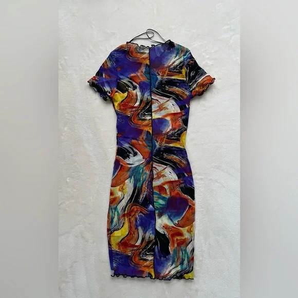 Abstract Sheer mini dress - Picture 3 of 7
